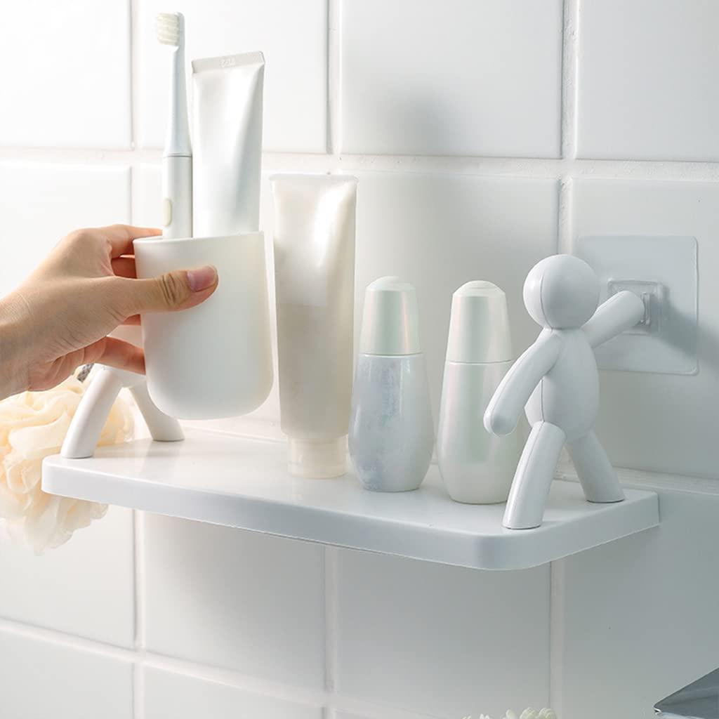 Bad Doll Wall-Mounted Bathroom Storage Shelves (Pack of 2) – No-Drill, Waterproof & Heavy-Duty