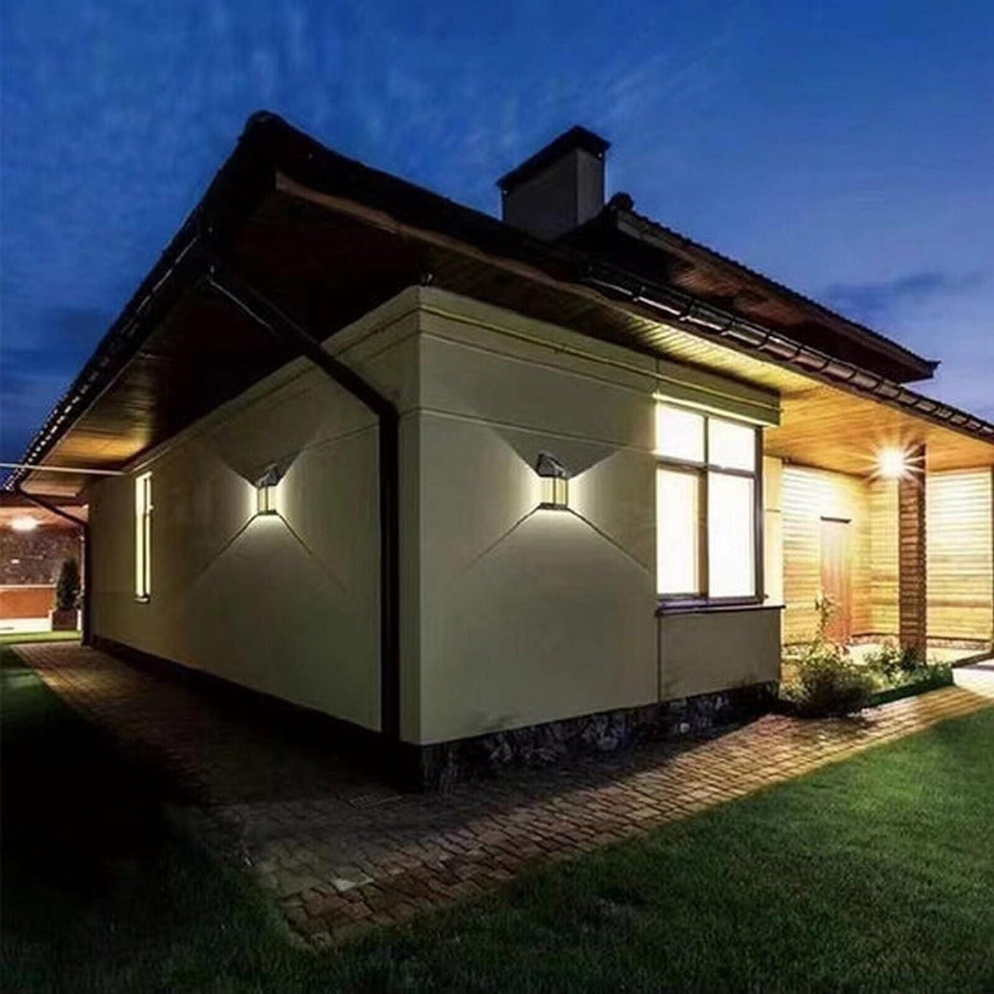 Solar Outdoor Wall Light – Waterproof, Energy-Saving LED Lamp for Garden & Pathways