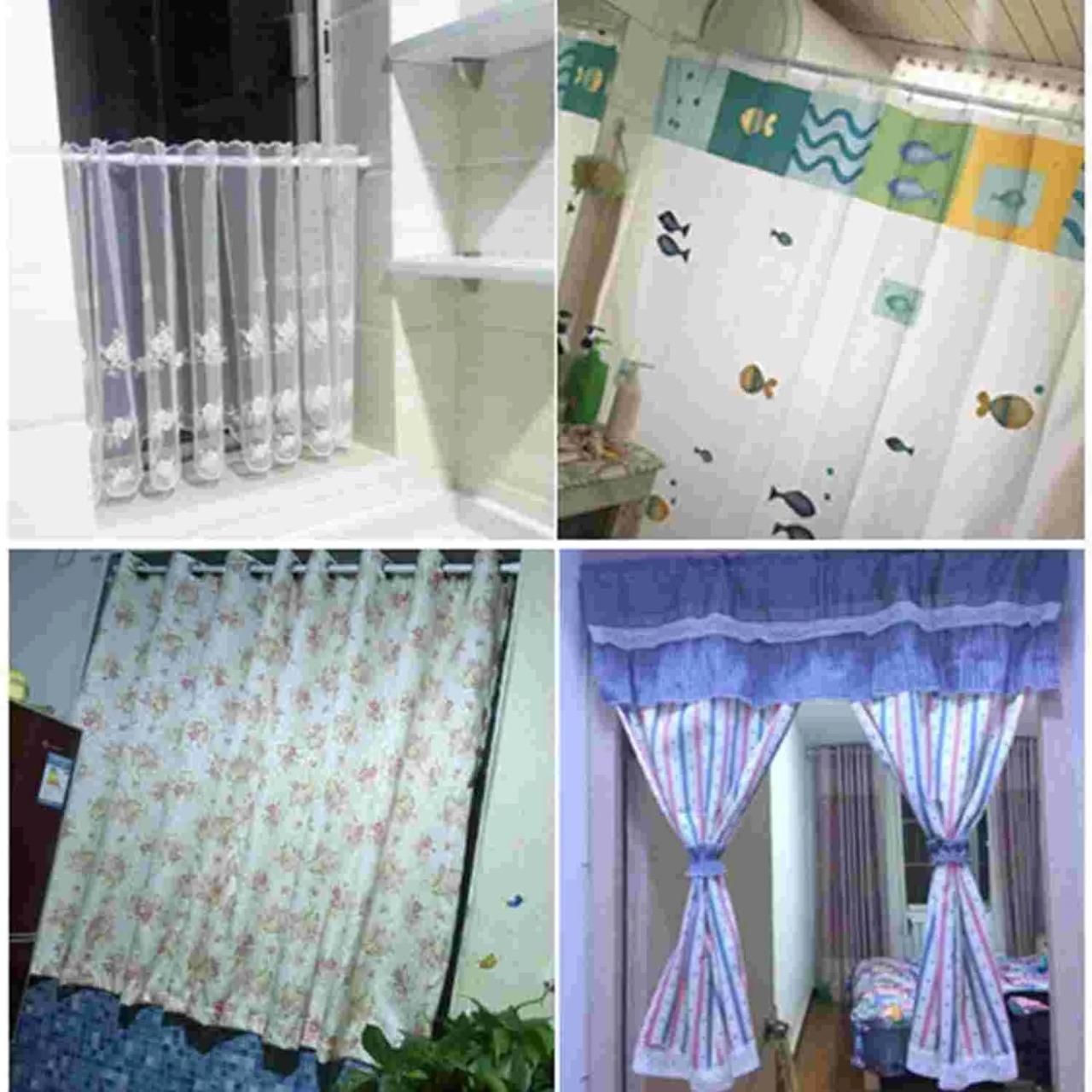 Drill-Free Adjustable Stainless Steel Rod – Tension Rod for Curtains, Showers & Storage