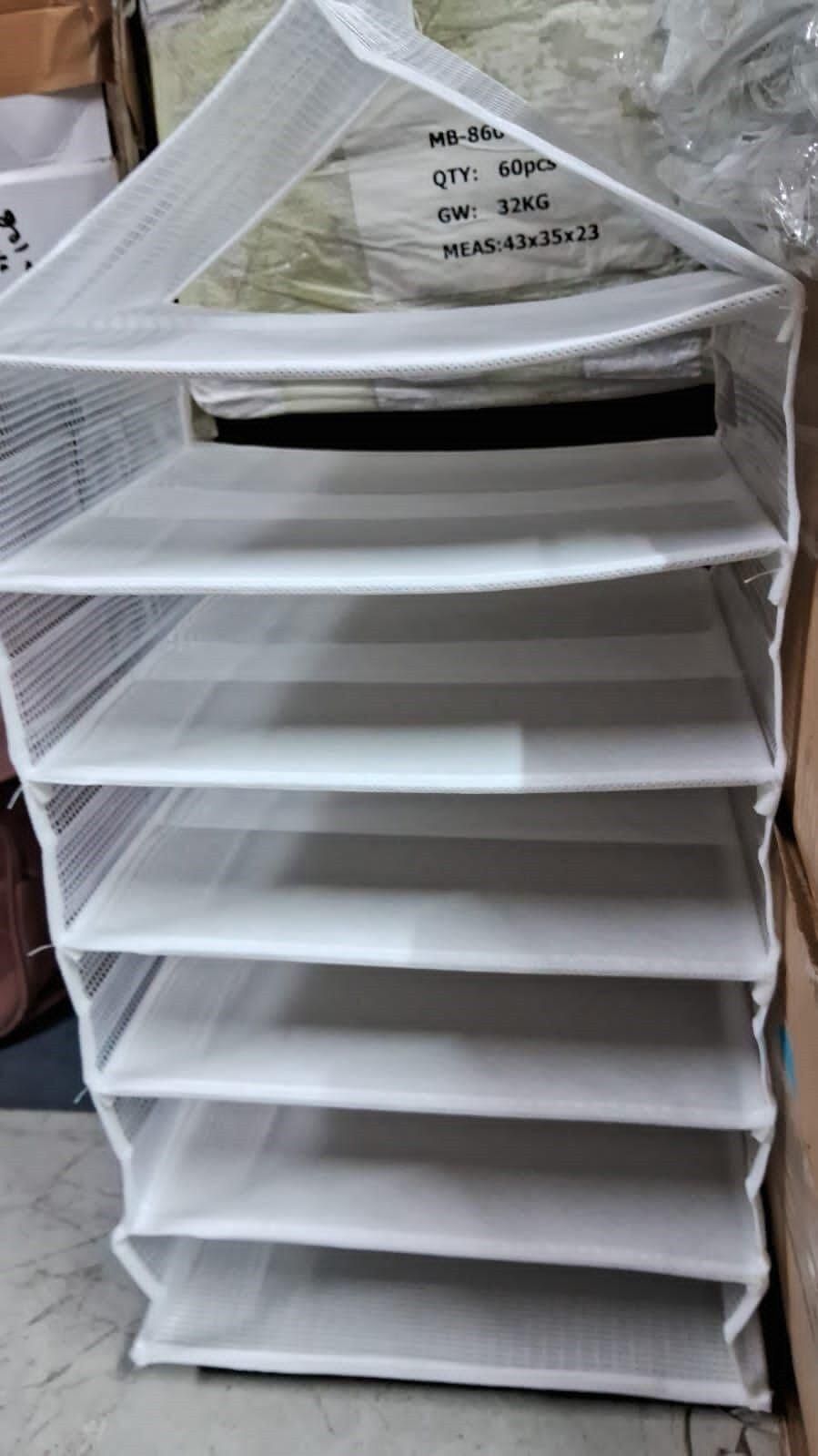 Hanging Closet Foldable Organizer – 6-Slot PVC Mesh Wardrobe Storage