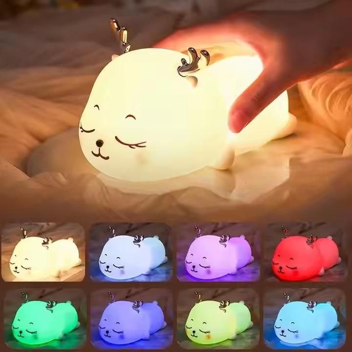 Nursery Night Light – Soft Silicone Touch Lamp with Battery