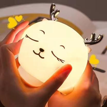 Nursery Night Light – Soft Silicone Touch Lamp with Battery