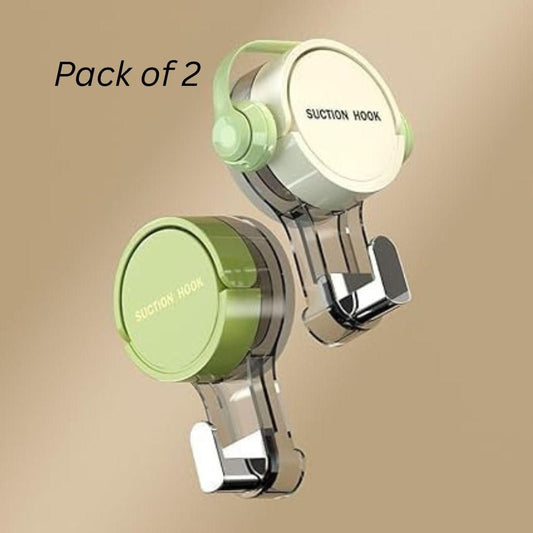 Heavy-Duty Suction Wall Hooks (2 Pcs) – No Drilling, Waterproof & Reusable