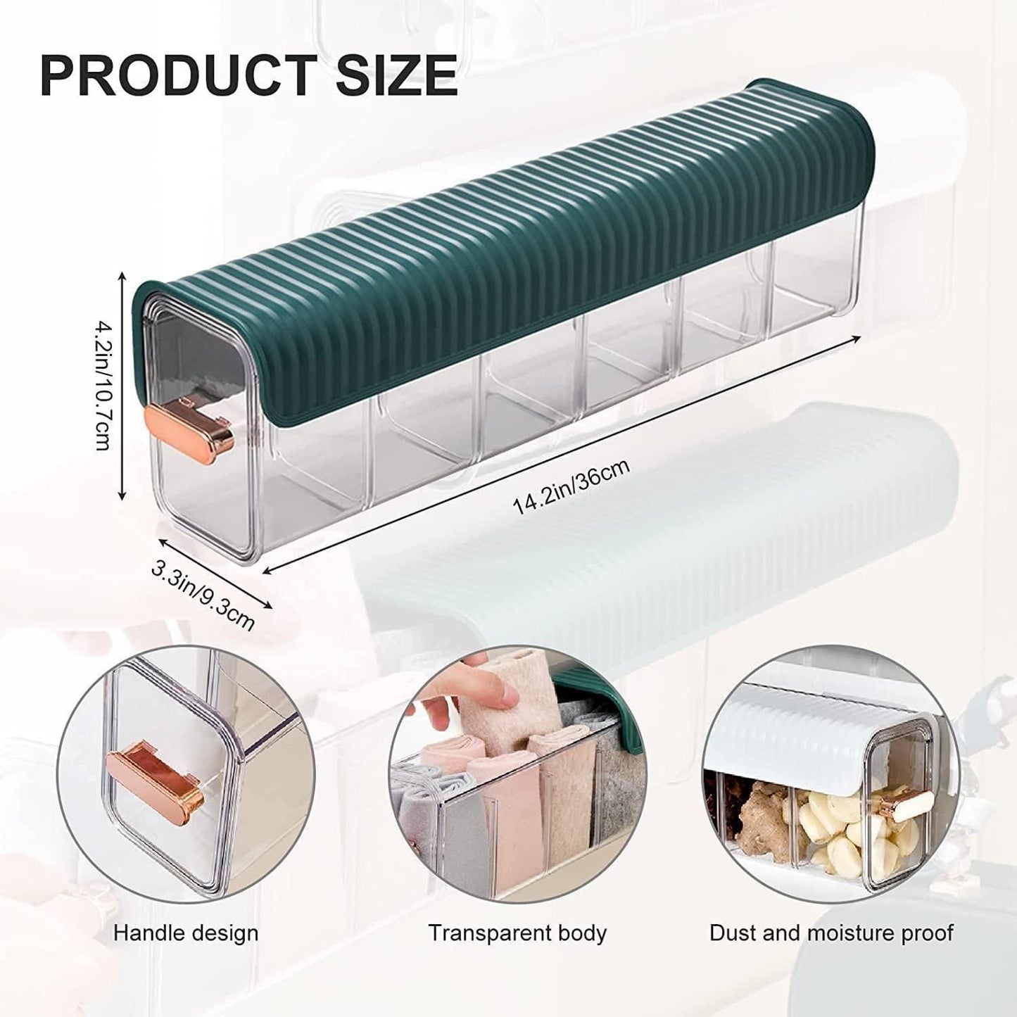 Clear View Wall-Mounted Storage Box – Compact Transparent Organizer (1 Pc)