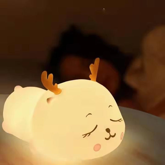Nursery Night Light – Soft Silicone Touch Lamp with Battery