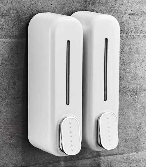 Press Wall-Mounted Manual Soap Dispenser – Sleek Plastic Design (1 Pc)