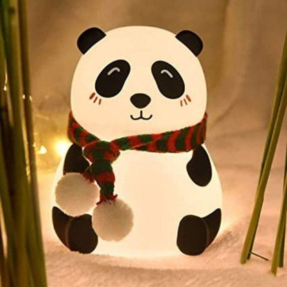 Cute Panda Touch Lamp for Kids – 7-Color Silicone Night Light