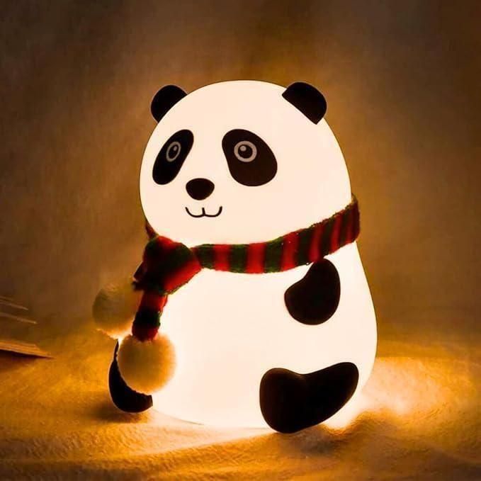 Cute Panda Touch Lamp for Kids – 7-Color Silicone Night Light