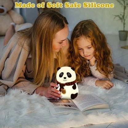 Cute Panda Touch Lamp for Kids – 7-Color Silicone Night Light