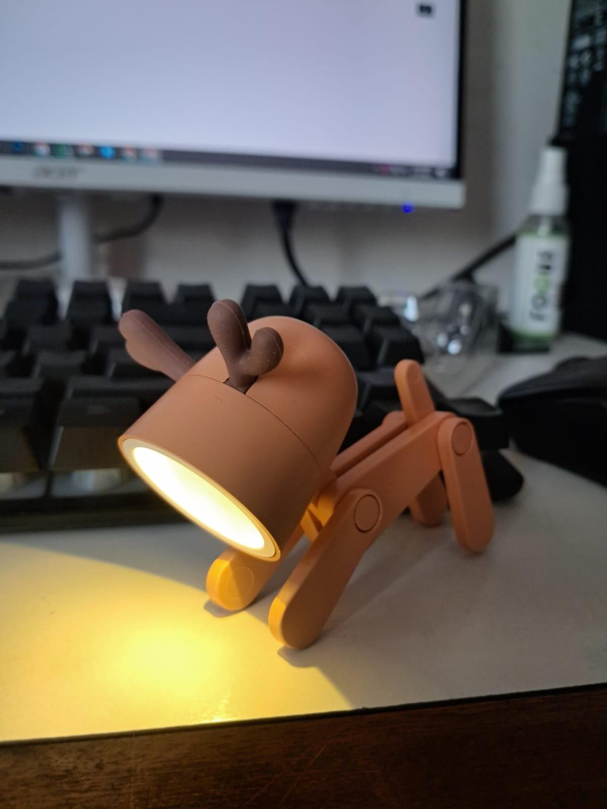 Mini LED Desk Lamp – Cute Deer-Shaped Night Light for Study, Bedside & Decor