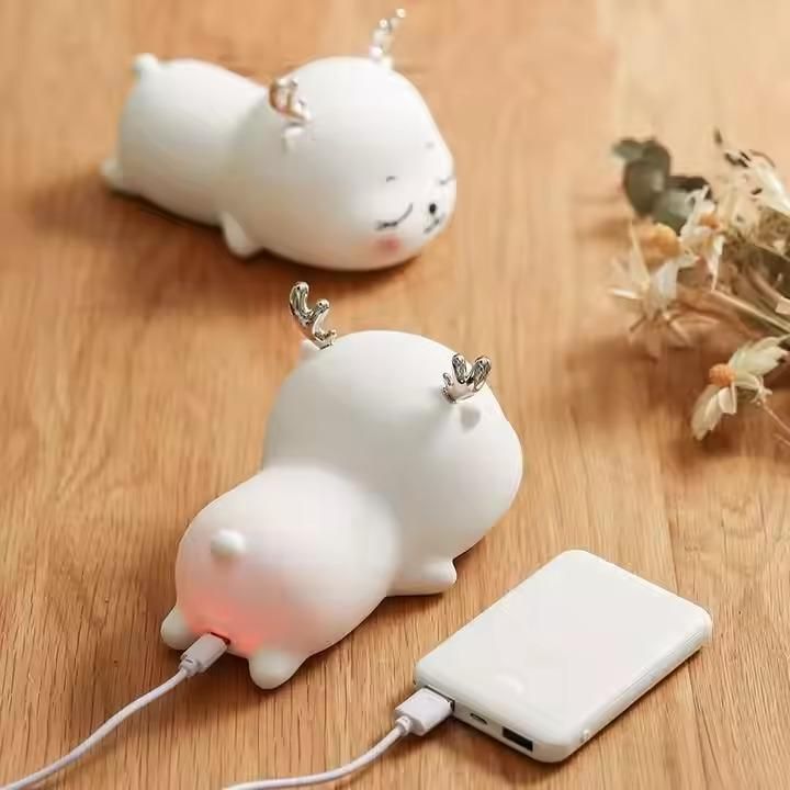 Nursery Night Light – Soft Silicone Touch Lamp with Battery