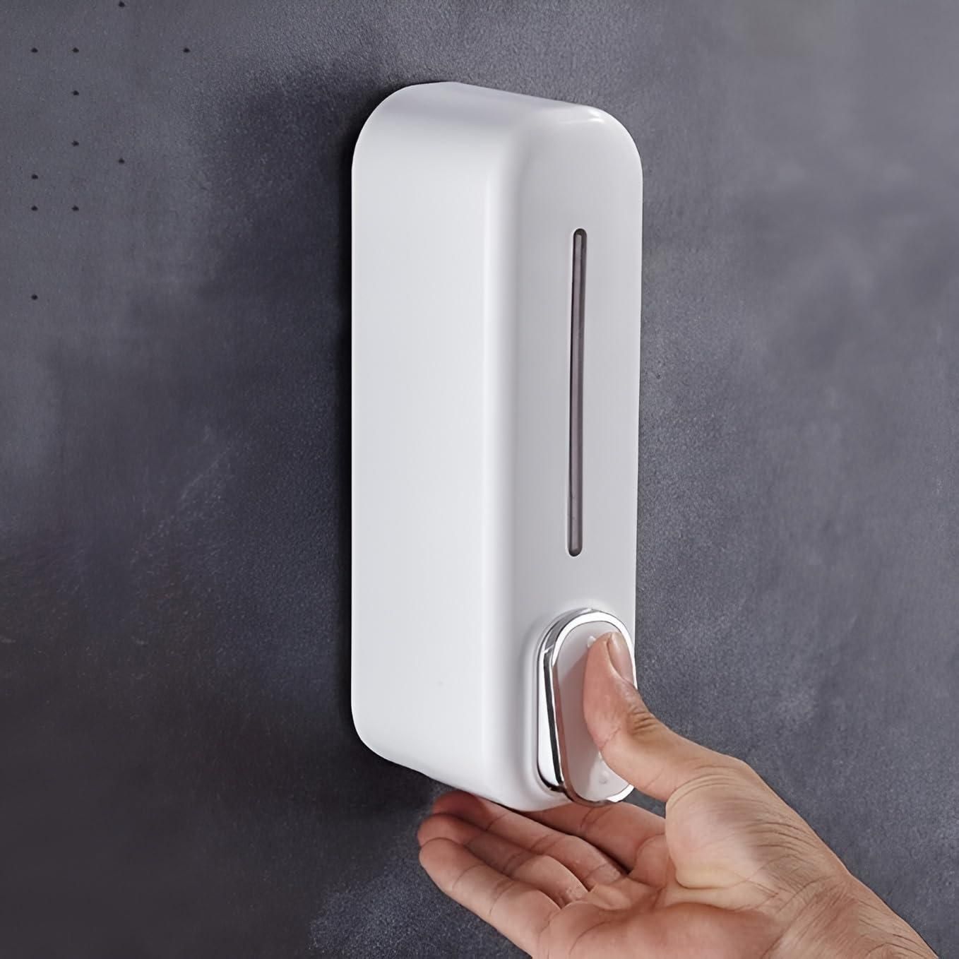 Press Wall-Mounted Manual Soap Dispenser – Sleek Plastic Design (1 Pc)