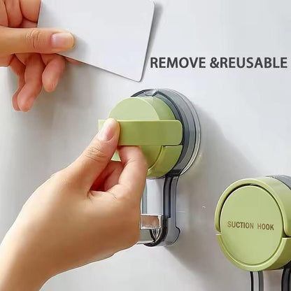 Heavy-Duty Suction Wall Hooks (2 Pcs) – No Drilling, Waterproof & Reusable