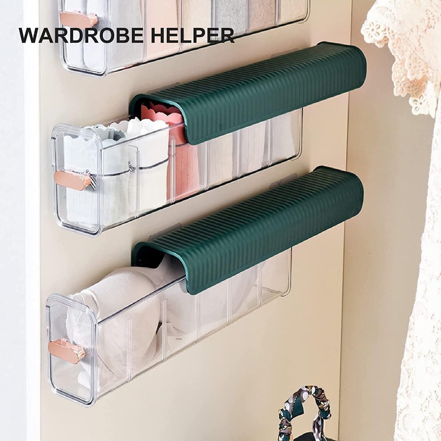 Clear View Wall-Mounted Storage Box – Compact Transparent Organizer (1 Pc)