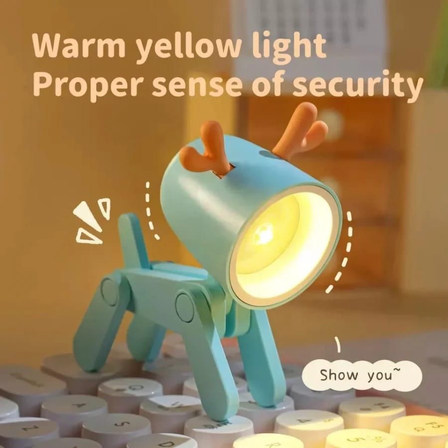 Mini LED Desk Lamp – Cute Deer-Shaped Night Light for Study, Bedside & Decor