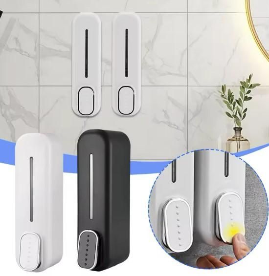 Press Wall-Mounted Manual Soap Dispenser – Sleek Plastic Design (1 Pc)