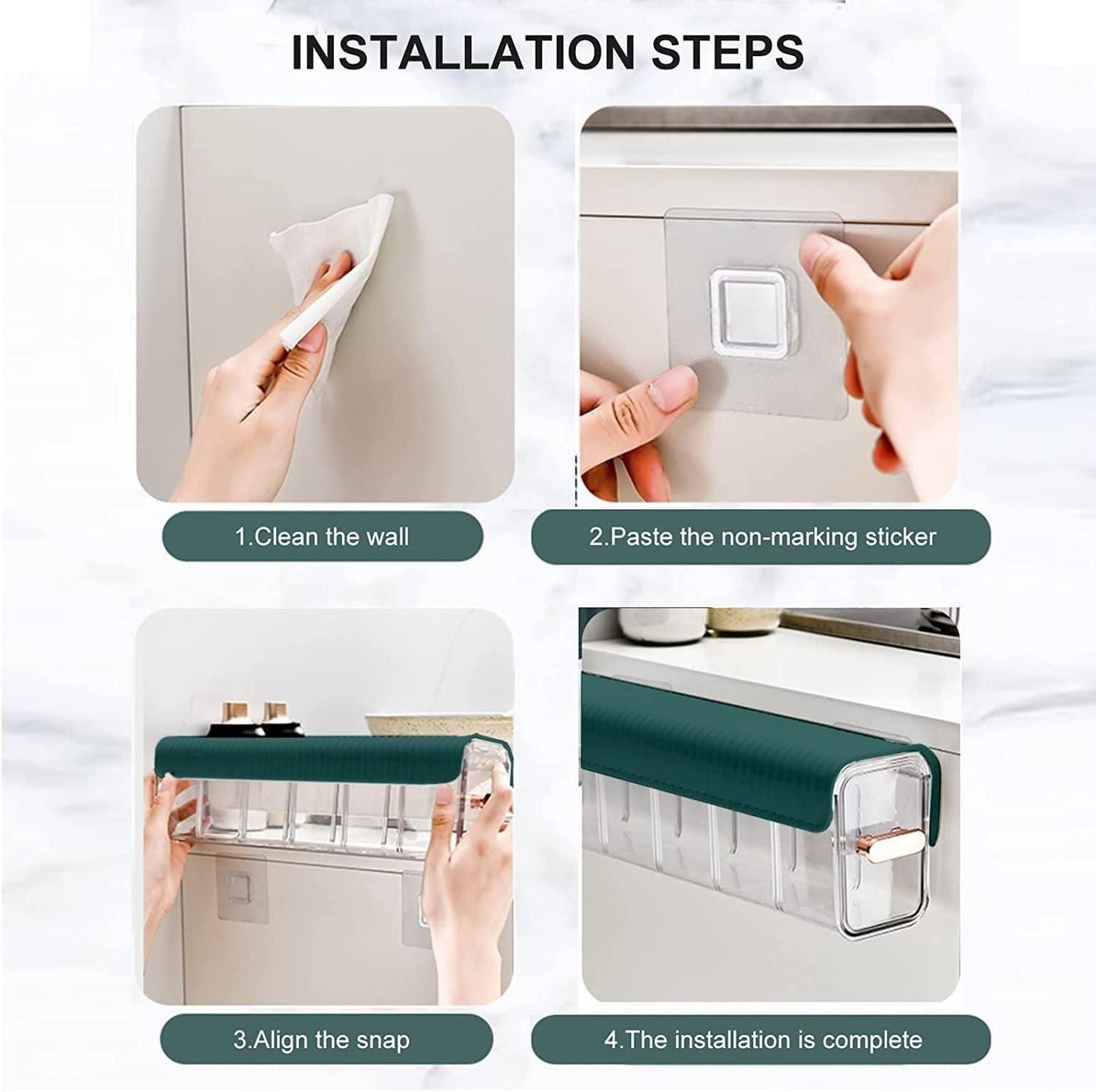 Clear View Wall-Mounted Storage Box – Compact Transparent Organizer (1 Pc)