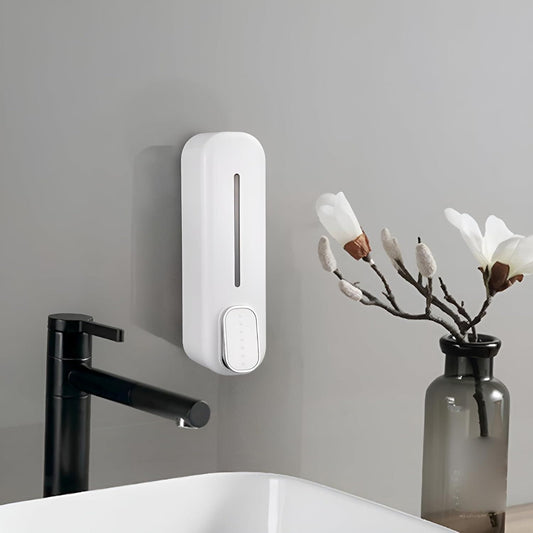 Press Wall-Mounted Manual Soap Dispenser – Sleek Plastic Design (1 Pc)